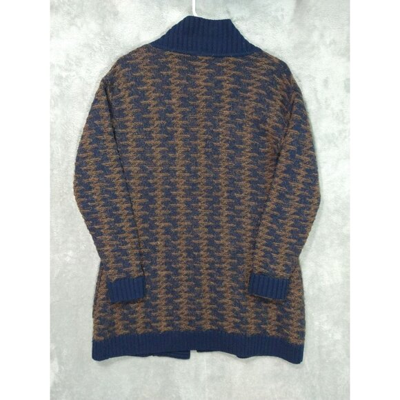 Pendleton Sweater Womens Small Petite Blue Wool Alpaca Cardigan Aztec Southwest - Picture 2 of 8